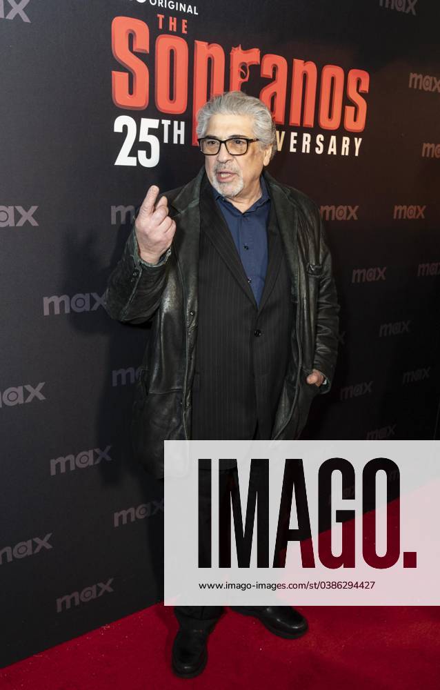 Vincent Pastore attends HBO s The Sopranos 25th anniversary celebration The Family Dinner at Da Nico Ristorante in New York on January 10, 2024 New York United States - ZUMAr339 20240110_znp_r339_006
