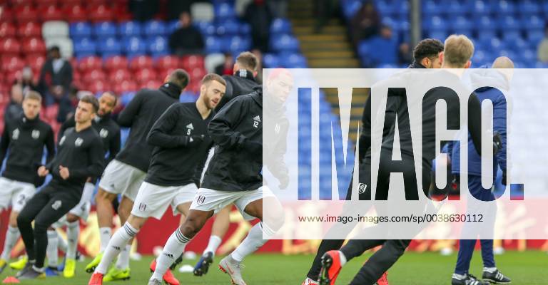 Crystal Palace v Fulham Premier League Fulham players warming up before the match against Fulham in the Premier League at Selhurst Park, London Content Not Available For UK Newspapers