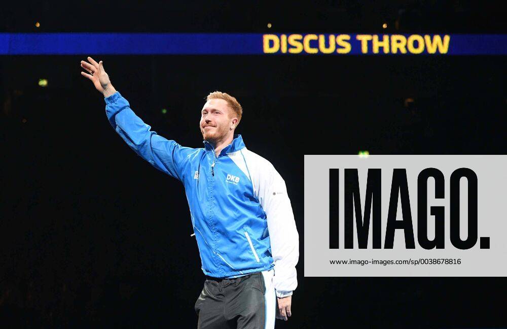 Athletics Berlin 01 02 2019 ISTAF indoor 2019 Presentation Discus throwing men and women Christoph Harting GER