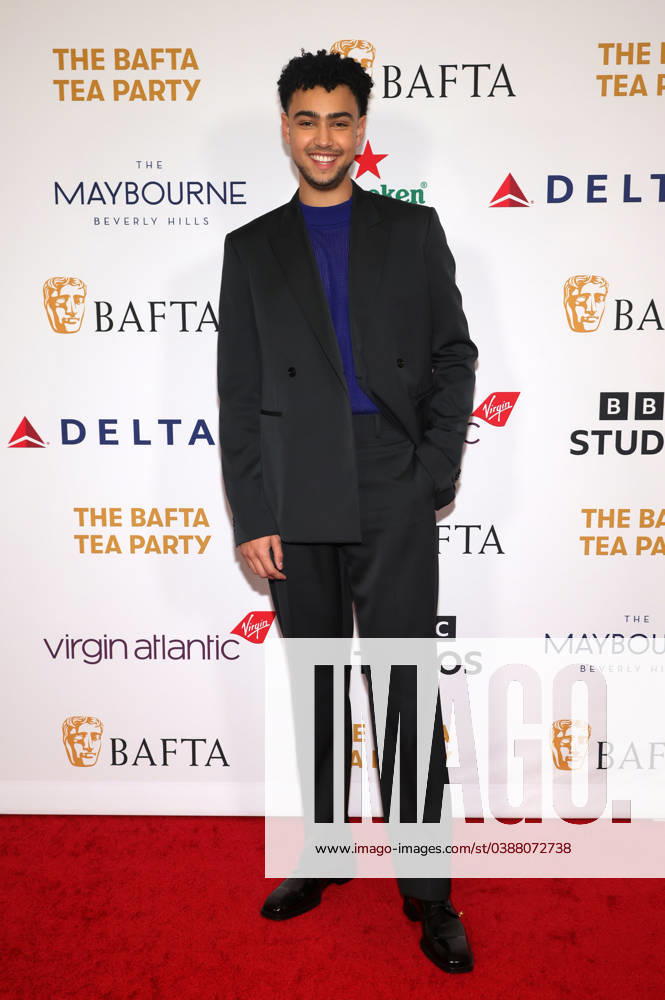 Celebrities attend The 2024 BAFTA Tea Party at The Maybourne Beverly Hills, United States Featuring: Archie Madekwe Where: Beverly Hills, California, United States When: 13 Jan 2024 Credit: Faye s Vision Cover Images . NOT FOR USE BY NEWSPAPERS BASED IN THE UK.