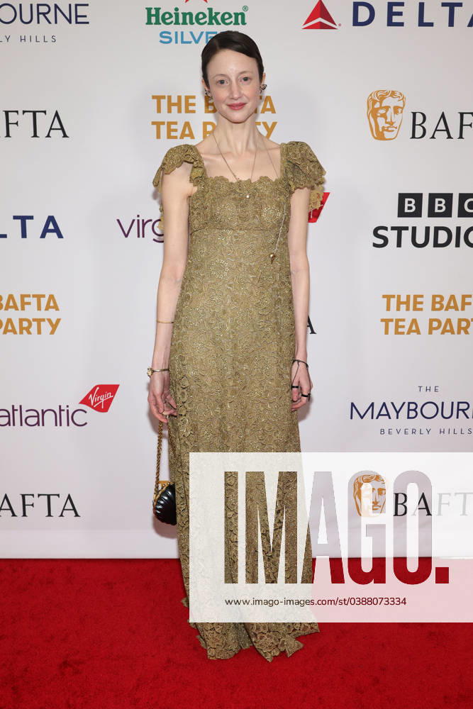 Celebrities attend The 2024 BAFTA Tea Party at The Maybourne Beverly Hills, United States Featuring: Andrea Riseborough Where: Beverly Hills, California, United States When: 13 Jan 2024 Credit: Faye s Vision Cover Images . NOT FOR USE BY NEWSPAPERS BASED IN THE UK.