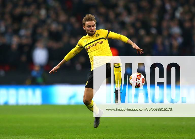 13th February 2019, Wembley Stadium, London England; UEFA Champions League football, Tottenham Hotspur versus Borussia Dortmund; Marcel Schmelzer of Borussia Dortmund ActionPlus12105242 JohnxPatrickxFletcher