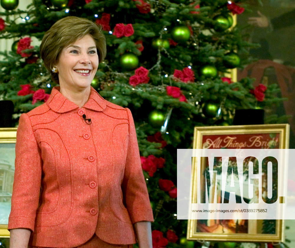 White House Christmas Decorations Washington, D.C. - November 30, 2005 -- Mrs. Laura Bush announced ÒAll Things Bright and BeautifulÓ as the theme for the 2005 holiday season at the White House today. This yearÕs holiday decorations bring nature s beauty to the White House. Simple, yet elegant, decorations highlight creations from the natural world. Fresh greens, fruit and flowers awaken the senses of smell, taste and sight. The color schemes of tangerine, lime green and hot pink boldly accent the traditional touches of the holiday decorations. The official White House Christmas tree occupies most of the Blue Room. The 18? foot Fraser fir was grown by Earl and Betsy Deal and their children, Meg and Buddy, of Laurel Springs, North Carol
