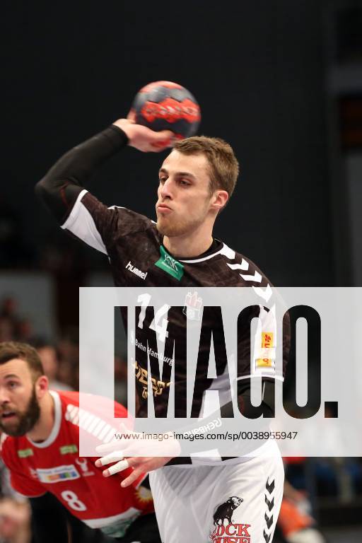 Handball 2 Handball Bundesliga 2018 2019 Handball Sportverein Hamburg vs. HC Rhein Vikings Lukas Ossenkopp Handball Sportverein Hamburg 7meter successful Sporthalle Hamburg Hamburg