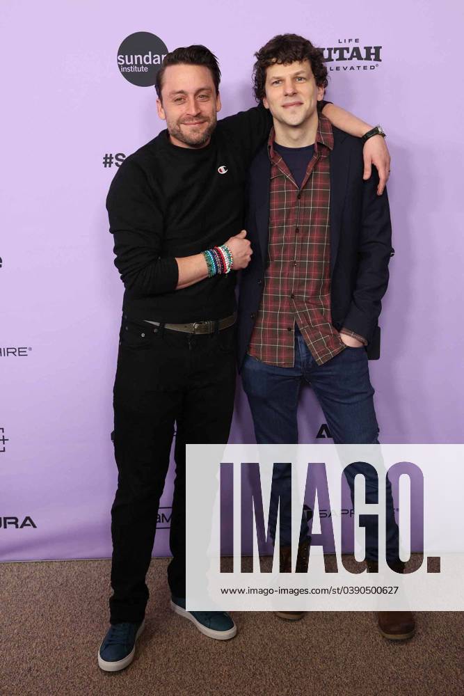 Kieran Culkin, Jesse Eisenberg at arrivals for A REAL PAIN Premiere at the 2024 Sundance Film Festival, Eccles Theater, Park City, Utah, January 20, 2024. Photo By: JA Everett Collection A REAL PAIN Premiere at the 2024 Sundance Film Festival PUBLICATIONXNOTxINxCANxCHNxFRAxITAxJPNxNORxPOLxRUSxESPxUKxUSA