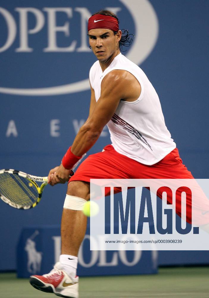 Rafael Nadal (Spanien) - Tennis Herren US Open 2008, ATP Tour, Grand Slam Einzelbild Flushing Meadows New York NY N.Y. Dynamik,