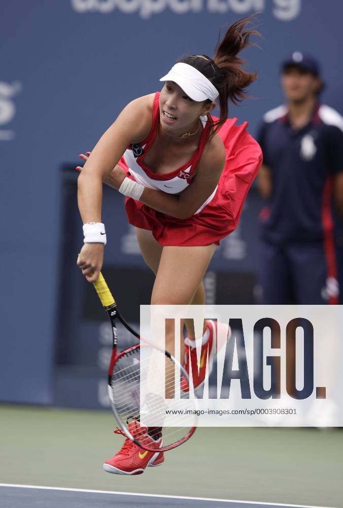 Zheng Jie (China) Tennis Damen US Open 2008, Grand Slam, WTA Tour Einzelbild Flushing Meadows New York, NY, N.Y. Dynamik,