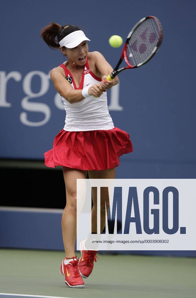 Zheng Jie (China) Tennis Damen US Open 2008, Grand Slam, WTA Tour Einzelbild Flushing Meadows New York, NY, N.Y. Dynamik,