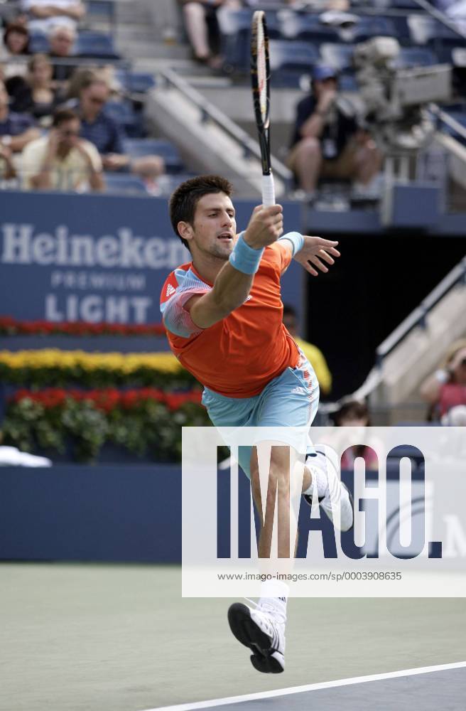 Novak Djokovic (Serbien) Tennis Herren US Open 2008, Grand Slam, ATP Tour Einzelbild Flushing Meadow New York, NY N Y Dynamik,