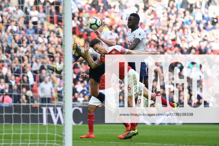Tottenham Hotspur v Arsenal Premier League Laurent Koscielny of Arsenal defends a cross during the Premier League match at Wembley Stadium, London Content Not Available For UK Newspapers