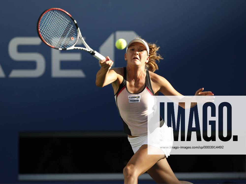 Agnieszka Radwanska (Polen) Tennis Damen US Open 2008, Grand Slam, WTA Tour Einzelbild Flushing Meadows New York, NY, N.Y. Dynamik,