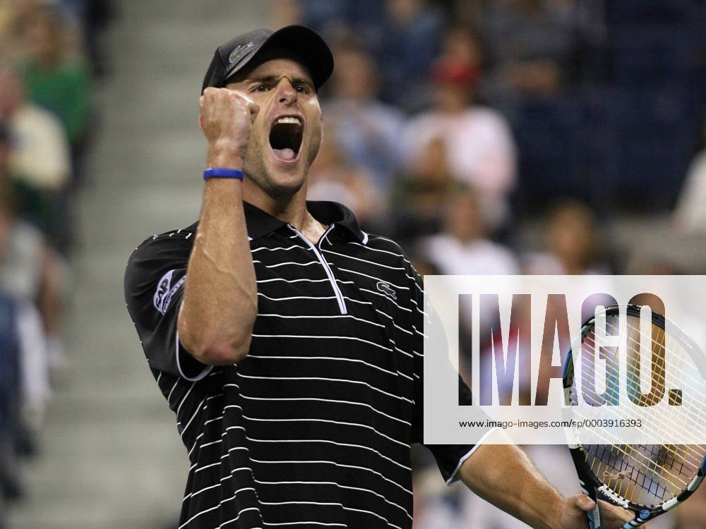 Andy Roddick (USA) jubelt Tennis Herren US Open 2008, Grand Slam, ATP Tour Einzelbild Flushing Meadows New York, ,, N Y, NY Begeisterung, Freude,