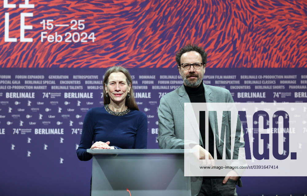 Berlin Germany The Berlinale directors Mariette Rissenbeek and Carlo Chatrian give a preview of the program at the press conference for the 74th Berlinale