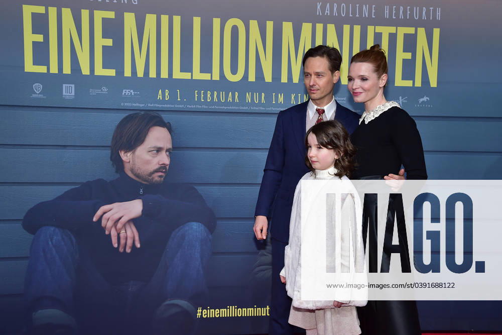 Tom Schilling, Karoline Herfurth, Pola Friedrichs Arrival at the world premiere of EINE MILLION MINUTEN Cinema ZooPalast in Berlin, on 23 01 2024 World premiere of EINE MILLION MINUTEN Photopress Mueller