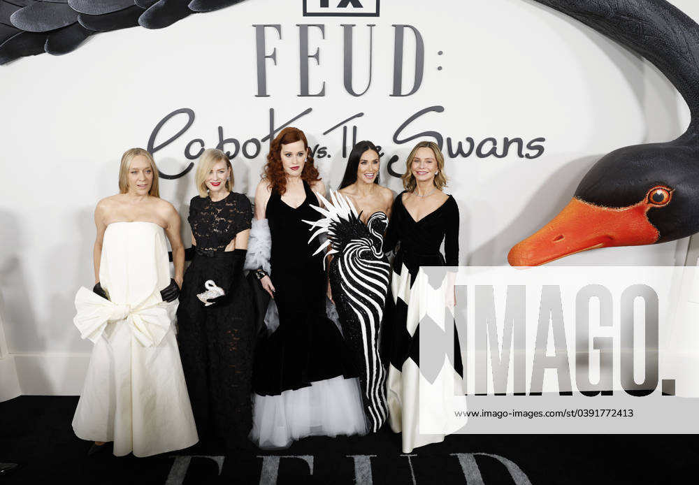 Chloe Sevigny, Naomi Watts, Molly Ringwald, Demi Moore and Calista Flockhart arrive on the red carpet at FX s Feud: Capote VS. The Swans New York Premiere at Museum of Modern Art on Tuesday, January 23, 2024 in New York City. NYP20240123202 JohnxAngelillo