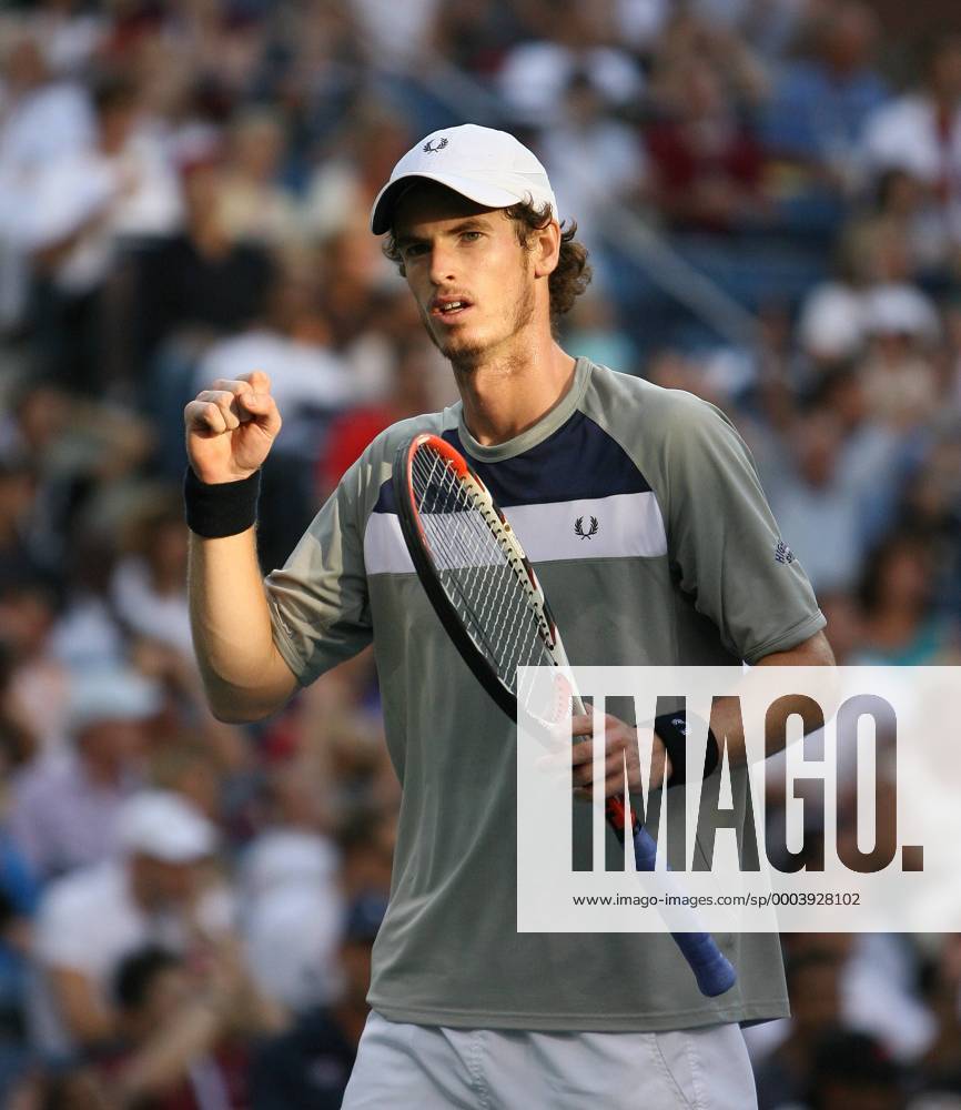 Andrew Murray (Großbritannien) jubelt Tennis Herren US Open 2008, Grand Slam, ATP Tour Einzelbild Flushing Meadow New York, NY N Y