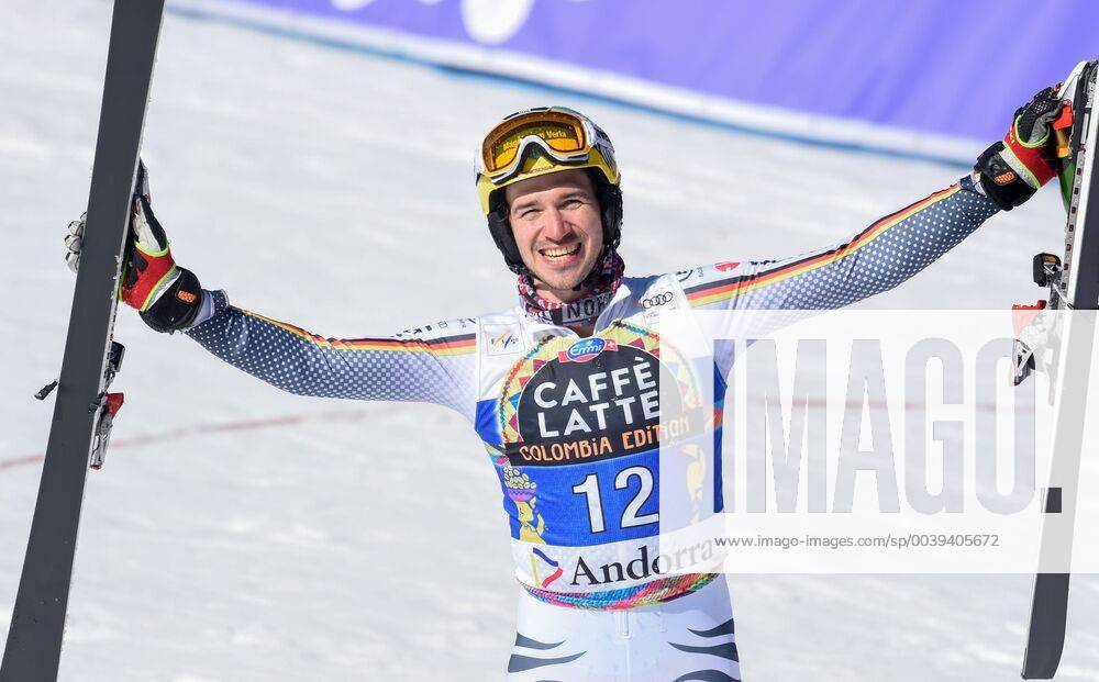 Ski Alpin World Cup Final in Andorra Grandvalira 17 03 2019 Soldeu AND FIS World Cup Ski Alpin Slalom Men in picture Felix Neureuther GER Felix Neureuther of Germany reacts after his run for the men s Slalom of FIS Ski Alpine World Cup finals Soldeu Andorra on 2019 03 17 Felix Neureuther after his last World Cup race Grandvalira Soldeu Andorra El Tarter Kein Release verfügbar
