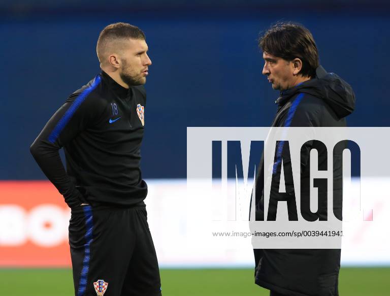 Fußball, Nationalteam Kroatien Training Croatian national football team training 20.03.2019. , Zagreb - On stadium Maksimir Croatian national football team held a training before qualifying matches for Euro 2020 against Azerbaijan and Hungary , ante Rebic; Zlatko Dalic MarkoxPrpic PIXSELL