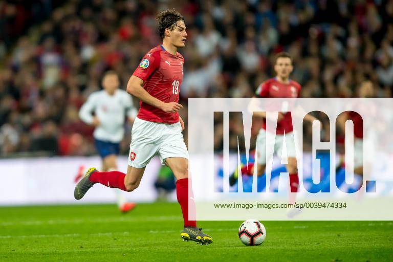 Patrik Schick of Czech Republic during the UEFA EURO EM Europameisterschaft Fussball Qualifier EM Europameisterschaft Group A match between England and Czech Republic at Wembley Stadium, London, England on 22 March 2019.