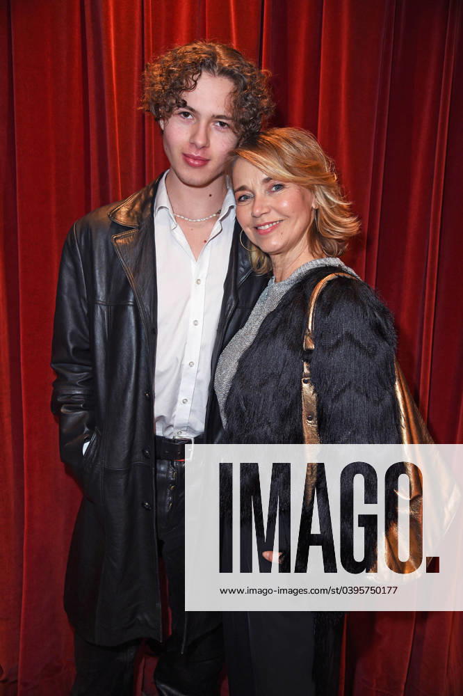 Tina Ruland with son Jahvis Ruland at the premiere of the documentary Graciano Rocchigiani Das Herz eines Boxers at the Colosseum in Berlin on 24 01 2024