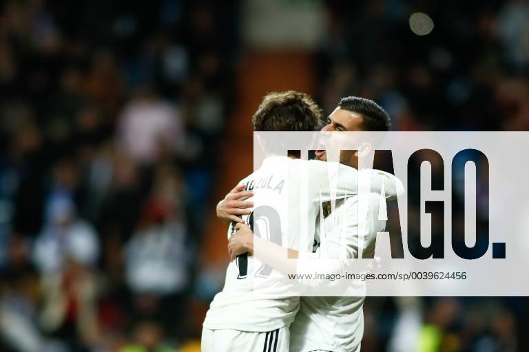 Madrid, MADRID, SPAIN - Dani Ceballos of Real Madrid celebrates a goal during the spanish championship, La Liga, football match played between Real Madrid and SD Huesca at Santiago Bernabeu Stadium in Madrid, Spain, on March 31, 2019. Soccer: La Liga - Real Madrid v Huesca - ZUMAa181 20190331_zaa_a181_120