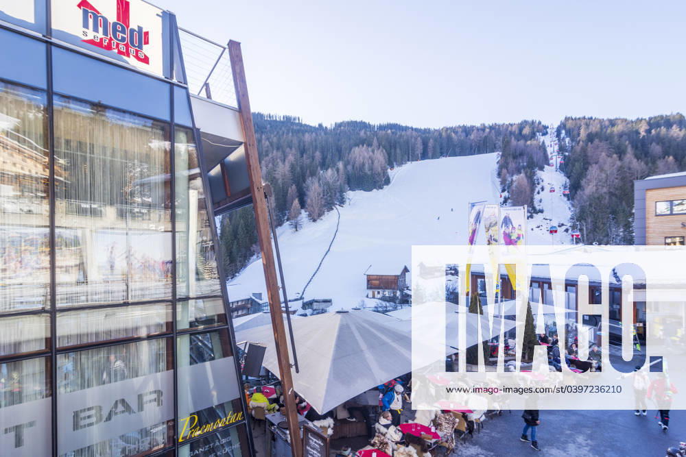 Ski lifts, ski slope, downhill skiing, Samnaun Alps