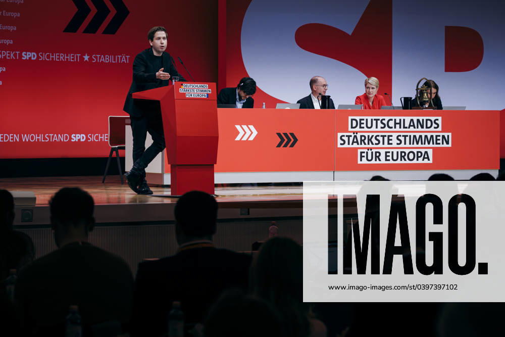Kevin Kuehnert, Secretary General of the SPD, recorded at the European Delegates Conference of the Social Democratic Party of Germany in Berlin, 28 01 2024 Berlin Germany