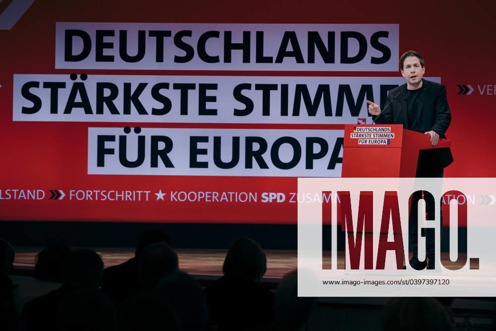 Kevin Kuehnert, Secretary General of the SPD, recorded at the European Delegates Conference of the Social Democratic Party of Germany in Berlin, 28 01 2024 Berlin Germany