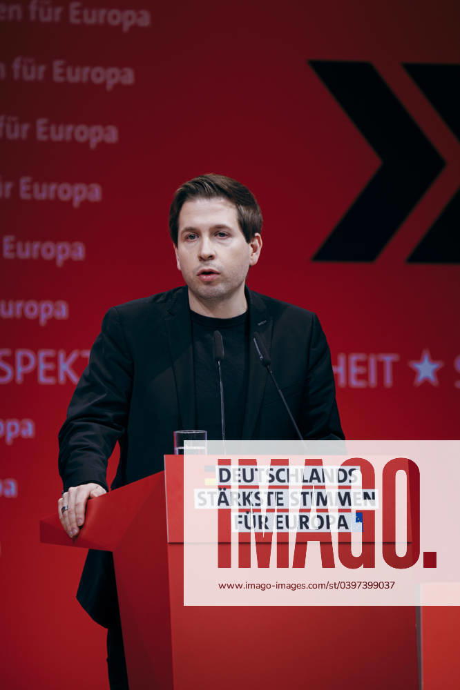 Kevin Kuehnert, Secretary General of the SPD, recorded at the European Delegates Conference of the Social Democratic Party of Germany in Berlin, 28 01 2024 Berlin Germany