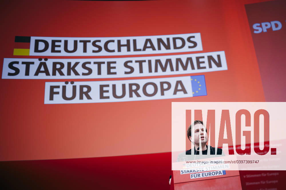 Kevin Kuehnert, Secretary General of the SPD, recorded at the European Delegates Conference of the Social Democratic Party of Germany in Berlin, 28 01 2024 Berlin Germany
