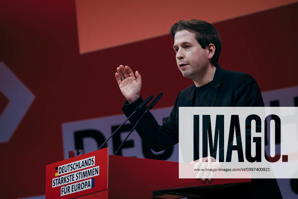 Kevin Kuehnert, Secretary General of the SPD, recorded at the European Delegates Conference of the Social Democratic Party of Germany in Berlin, 28 01 2024 Berlin Germany