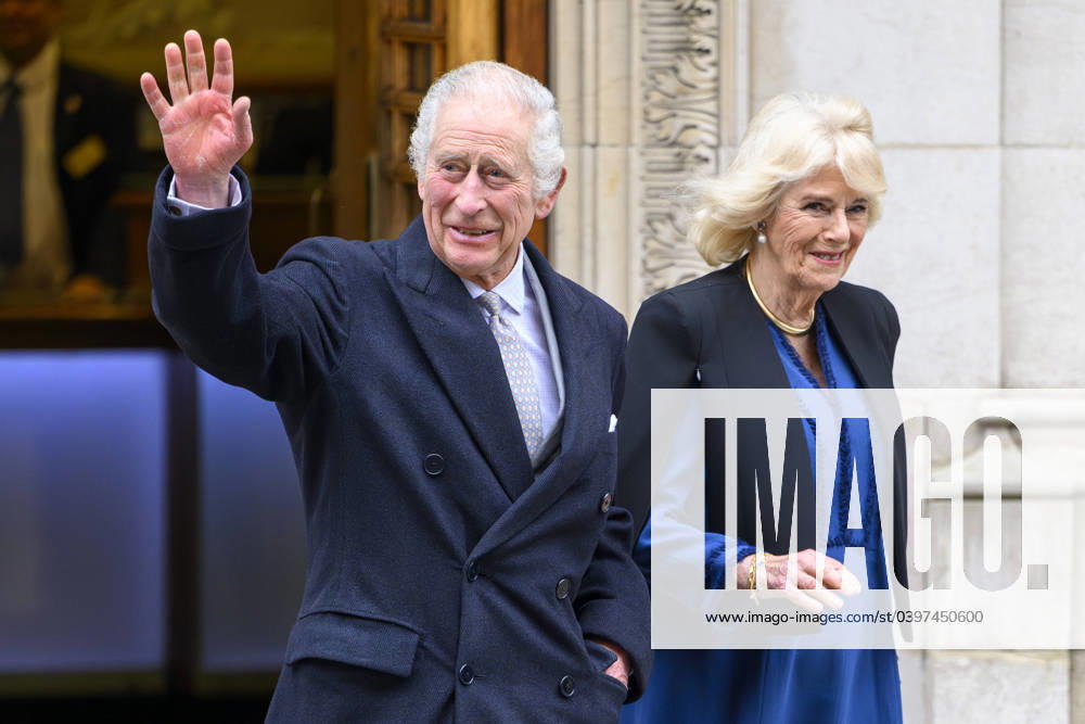 King Charles and Queen Camilla leave The London Clinic after King Charles III prostate operation Featuring: King Charles III and Queen Camilla Where: London, United Kingdom When: 29 Jan 2024 Credit: Cover Images . NOT FOR USE BY NEWSPAPERS BASED IN THE UK.