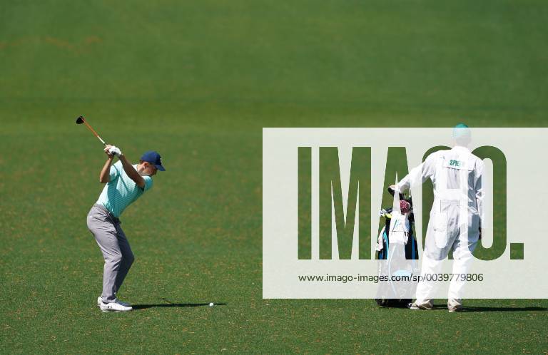 Jordan Spieth hits on the 8th fairway during a practice round before the 2019 Masters Tournament at Augusta National Golf Club in Augusta, Georgia, on April 9, 2019. AUG20190409304 KEVINxDIETSCH