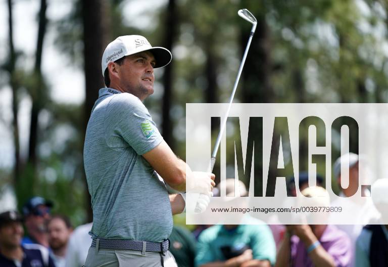 Keegan Bradley watches his hit off the 3rd tee during a practice round before the 2019 Masters Tournament at Augusta National Golf Club in Augusta, Georgia, on April 9, 2019. AUG20190409308 KEVINxDIETSCH