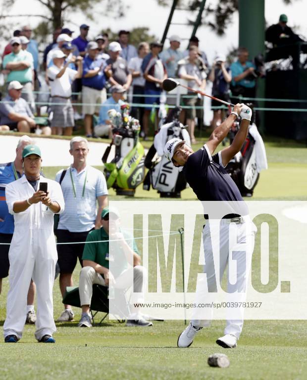 Golf: Masters Tournament Hideki Matsuyama of Japan plays a practice round at Augusta National Golf Club in Augusta, Georgia, on April 9, 2019, two days before the start of the Masters Tournament.