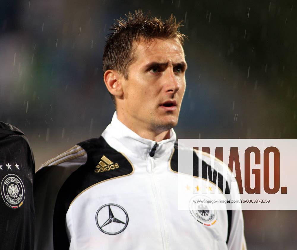 Miroslav Klose (Deutschland) - Nationalhymne Fußball Länderspiel Herren WM Quali 2008, Nationalteam Porträt Vaduz