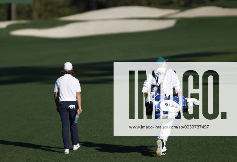 Tommy Fleetwood of the United Kingdom walks to his tee ball at practice on the Wednesday before the 2019 Masters Tournament at Augusta National Golf Club in Augusta, Georgia, on April 10, 2019. AUG20190410102 JOHNxANGELILLO