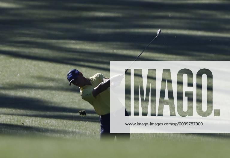 Billy Horschel hits a shot on the 13th hole fairway at practice on the Wednesday before the 2019 Masters Tournament at Augusta National Golf Club in Augusta, Georgia, on April 10, 2019. AUG20190410112 JOHNxANGELILLO