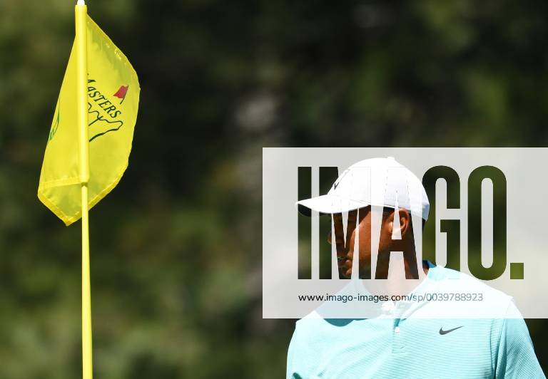 Tiger Woods stands on the 7th green at practice on the Wednesday before the 2019 Masters Tournament at Augusta National Golf Club in Augusta, Georgia, on April 10, 2019. AUG20190410908 KEVINxDIETSCH