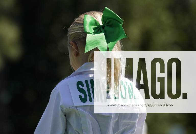 Daughters of Webb Simpson play watch putting at the Par 3 Contest on the Wednesday before the 2019 Masters Tournament at Augusta National Golf Club in Augusta, Georgia, on April 10, 2019. AUG20190410730 JOHNxANGELILLO