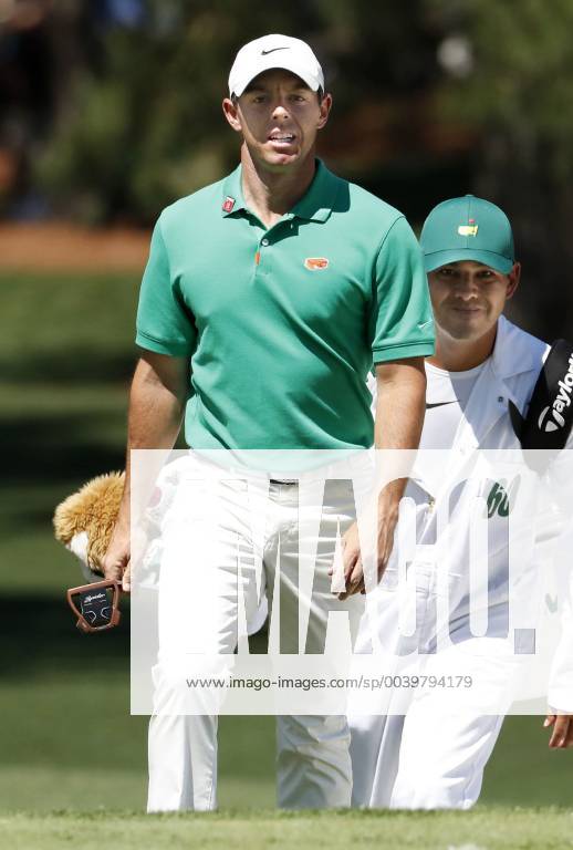 Golf: Masters Tournament Rory McIlroy of Northern Ireland plays a practice round for the Masters Tournament at Augusta National Golf Club in Augusta, Georgia, on April 10, 2019.