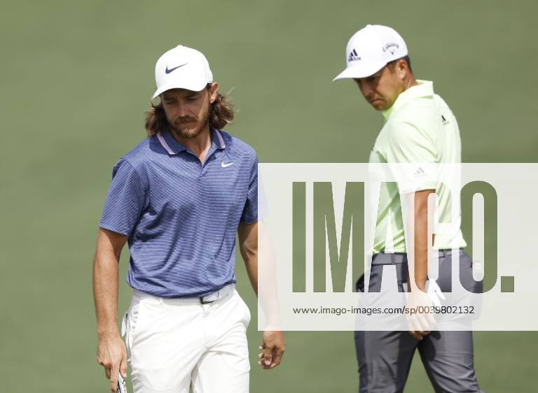 Tommy Fleetwood of the United Kingdom stands on the 2nd green in the first round at the 2019 Masters Tournament at Augusta National Golf Club in Augusta, Georgia, on April 11, 2019. AUG20190411127 JOHNxANGELILLO