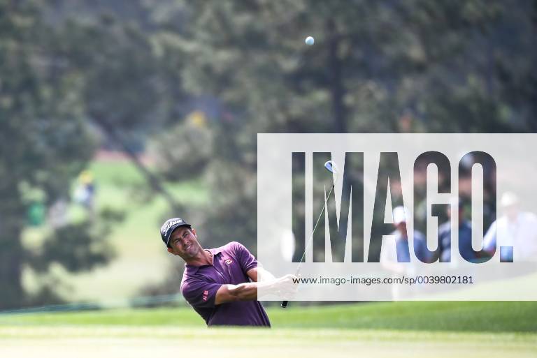 Adam Scott hits on the third fairway during the first round of the Masters Tournament at Augusta National Golf Club in Augusta, Georgia, on April 11, 2019. AUG20190411322 KEVINxDIETSCH