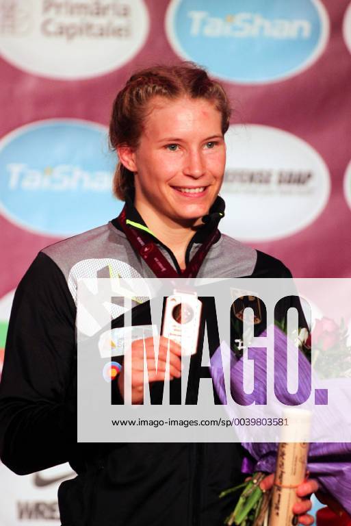 WRESTLING, UWW European Championships BUCHAREST,ROMANIA,11.APR.19 - WRESTLING, UWW European Wrestling Championships, -76kg. Image shows Aline Rotter-Flocken (GER). GEPAxpictures xAleksandarxDjorov