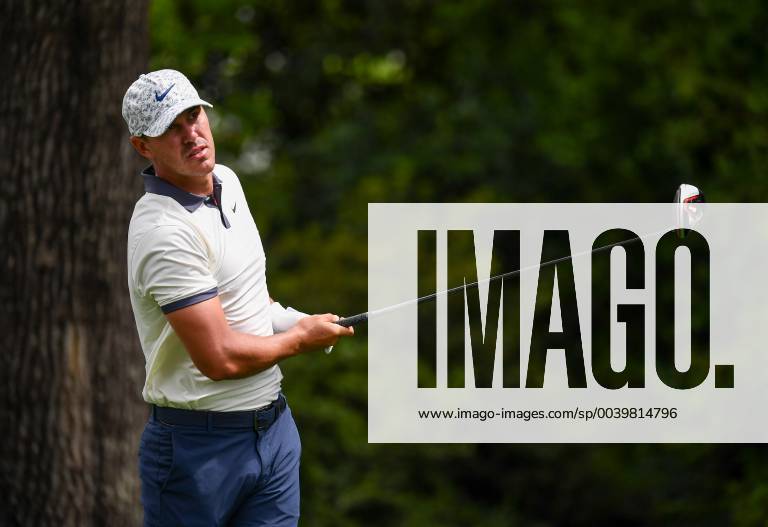 Brooks Koepka watches his drive off of the second tee during the second round of the Masters Tournament at Augusta National Golf Club in Augusta, Georgia, on April 12, 2019. AUG20190412317 KEVINxDIETSCH