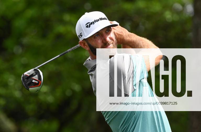 Dustin Johnson watches his drive off of the second tee during the second round of the Masters Tournament at Augusta National Golf Club in Augusta, Georgia, on April 12, 2019. AUG20190412308 KEVINxDIETSCH
