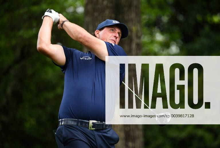 Phil Mickelson watches his drive off of the second tee during the second round of the Masters Tournament at Augusta National Golf Club in Augusta, Georgia, on April 12, 2019. AUG20190412311 KEVINxDIETSCH