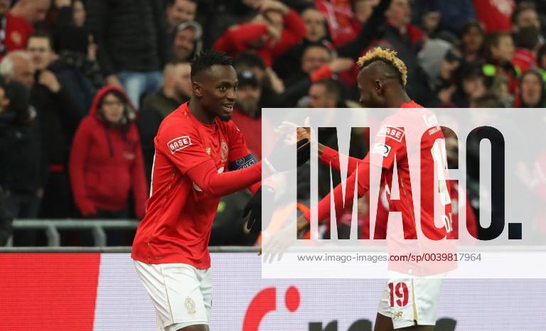 Fußball, Standard Lüttich - RSC Anderlecht LIEGE, BELGIUM - APRIL 12: Paul-Jose Mpoku of Standard celebrates after scoring a goal during the Jupiler Pro League play-off 1 match (day 4) between Standard de Liege and Rsc Anderlecht on April 12, 2019 in Liege, Belgium. (Photo by Vincent Van Doornick Standard de Liege vs Rsc Anderlecht x3167717x