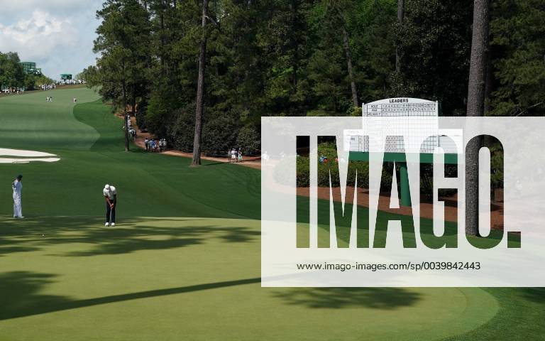 Tony Finau putts on the 10th green during the third round of the Masters Tournament at Augusta National Golf Club in Augusta, Georgia, on April 13, 2019. AUG20190413303 KEVINxDIETSCH