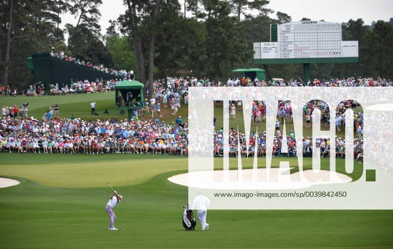 Ian Poulter hits on the second fairway during the third round of the Masters Tournament at Augusta National Golf Club in Augusta, Georgia, on April 13, 2019. AUG20190413310 KEVINxDIETSCH